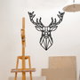 Wallity Deer Metal Decor 2 Negro